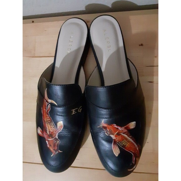 Alepel Shoes - Alepel Hand Painted Koi Fish Mule multicolor size 6